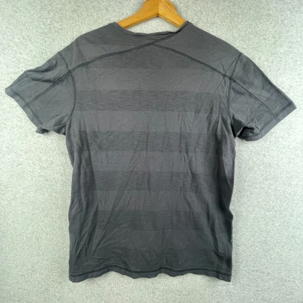 Jordan Shirt Mens Large Gray Striped  V Neck Faded Elephant Tag Michael Nike